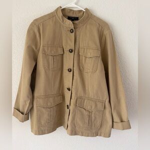 Talbots Women’s Petite XL Cotton Utility Jacket -Khaki